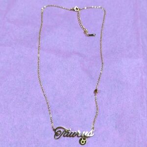 Gold Taurus Zodiac Necklace with Pendant Charm